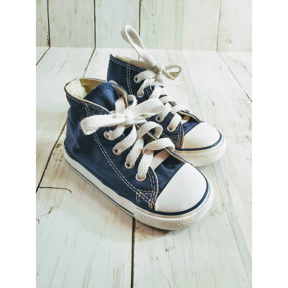 Converse Denim Blue High Top Toddler Shoes Size 6